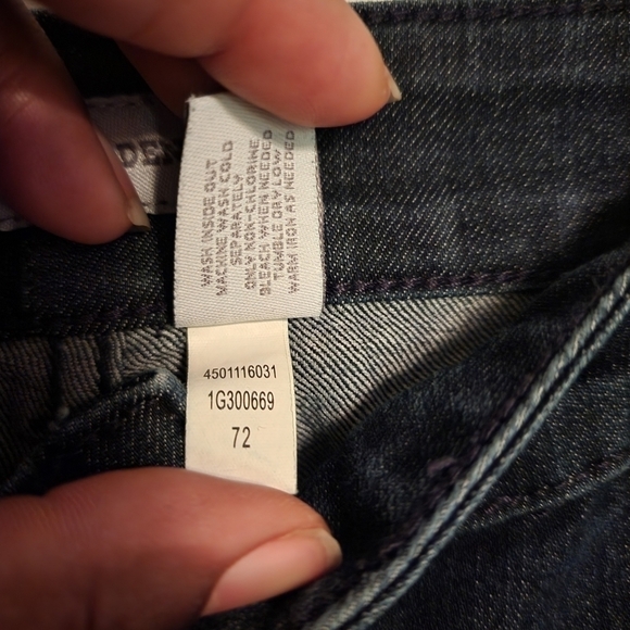 Chico's Platinum Denim Misty Slim-Leg Jeans Studded Rhinestones Size 25 - Picture 7 of 11